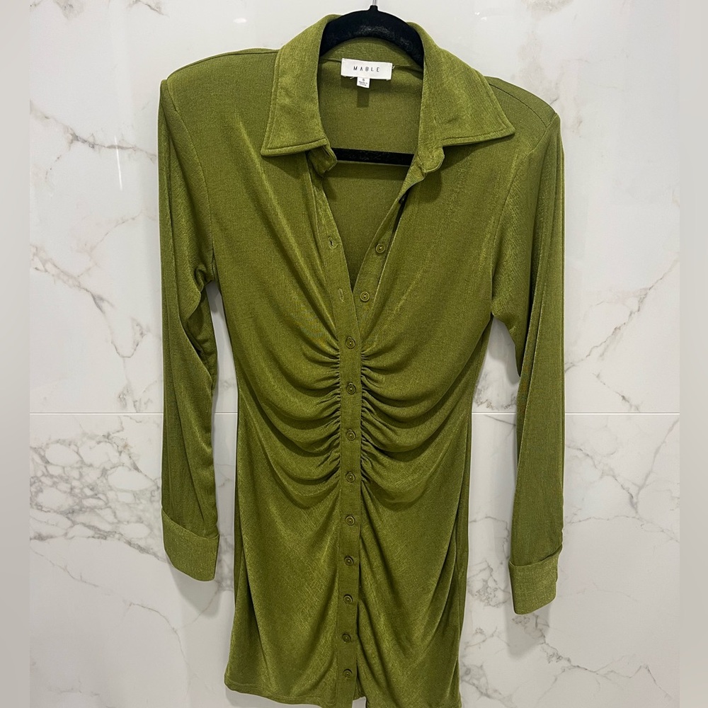 Olive green mable  dress
